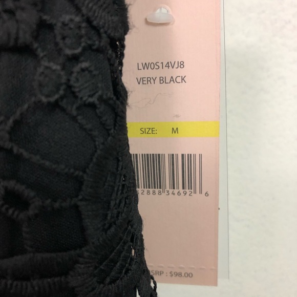 Nanette Lenore Black Lace Short Sleeve Top NWT - Picture 6 of 6